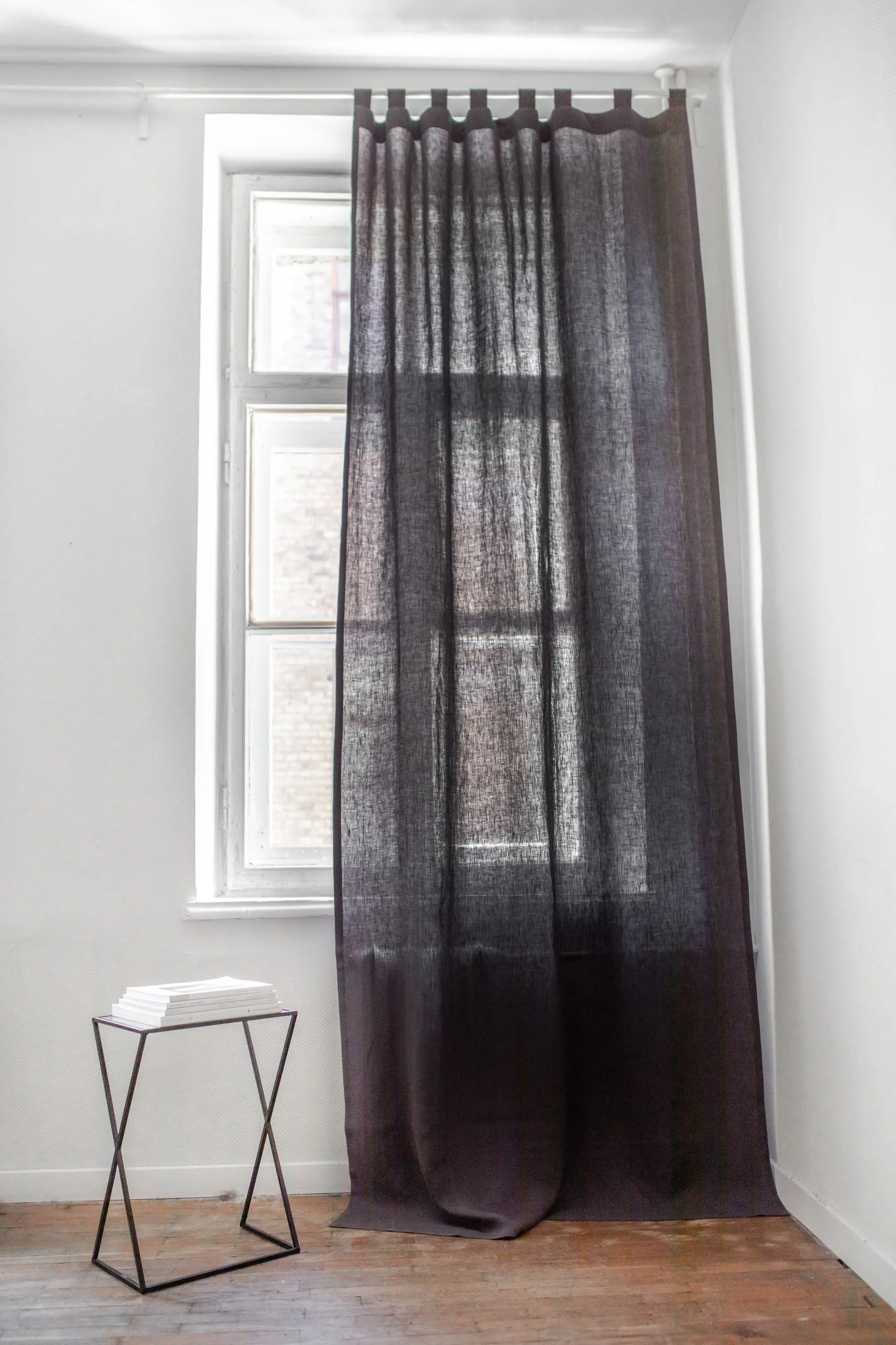 Tab Top Linen Curtain | Multiple Colours