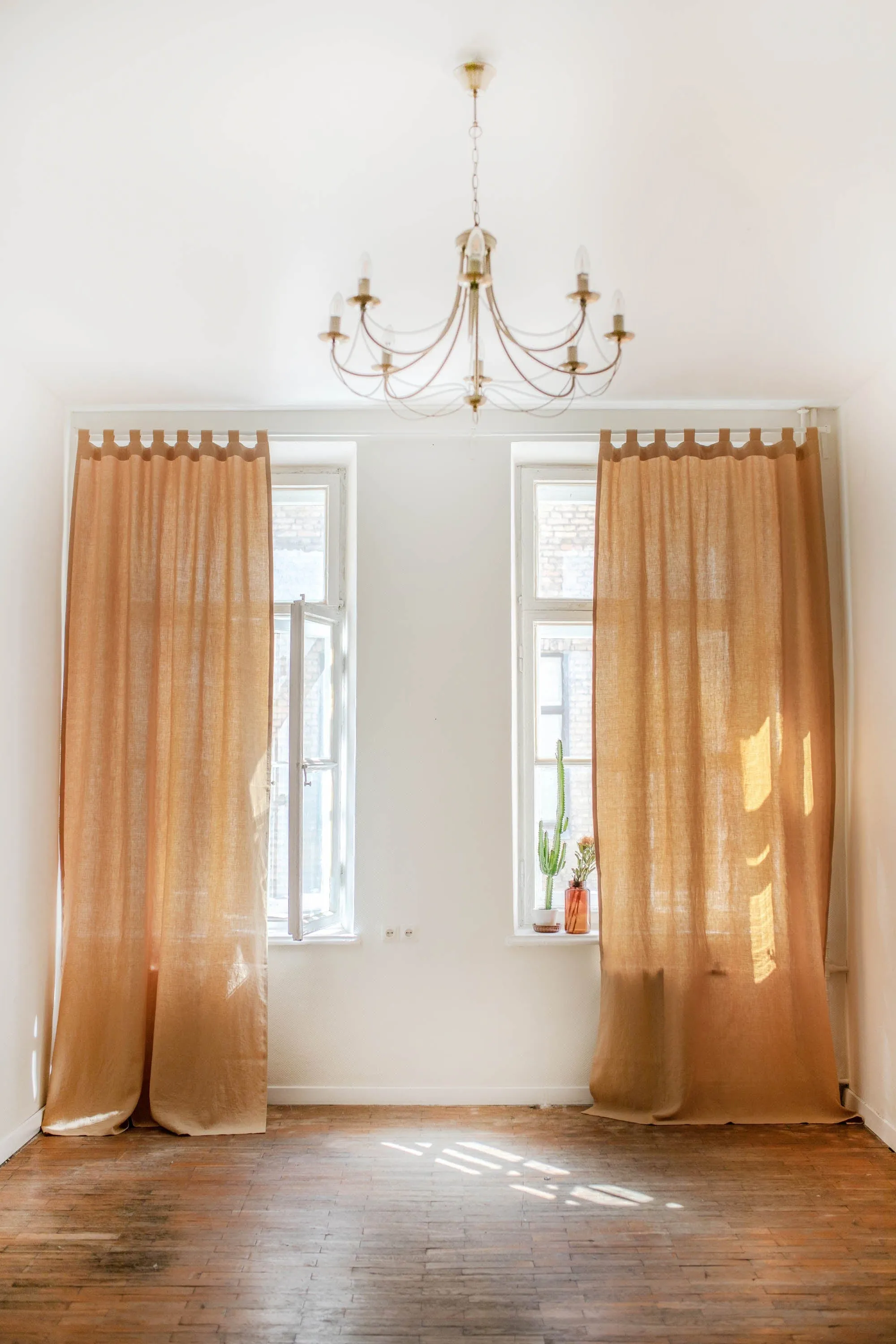 Tab Top Linen Curtain | Multiple Colours