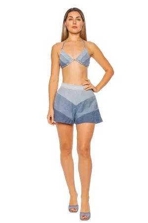 Tallow Chevron Denim Short