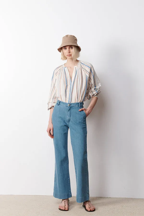 THERESA DENIM FLARED TROUSERS