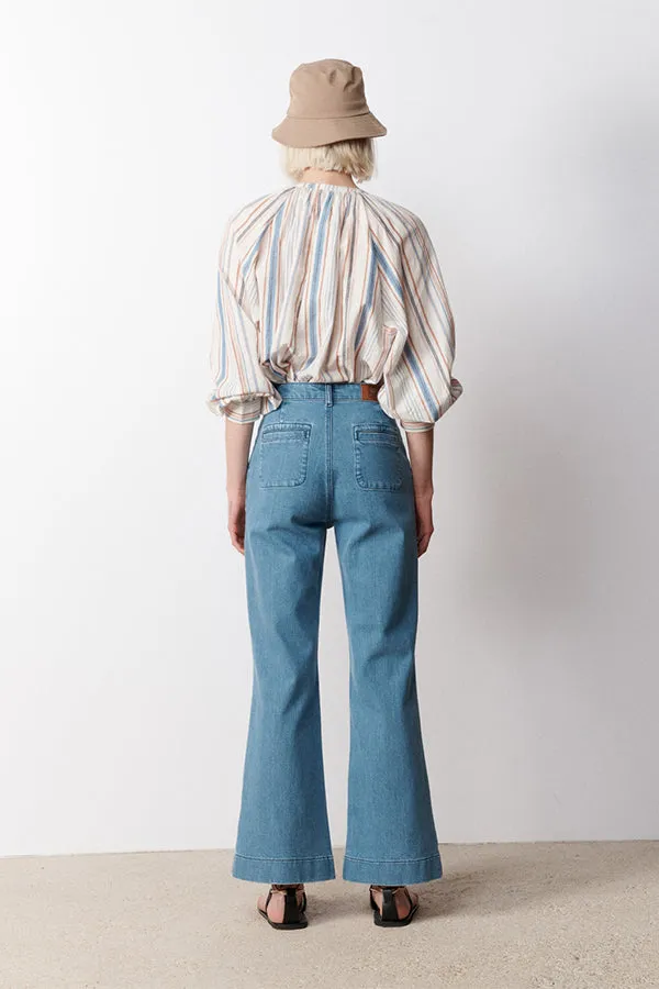 THERESA DENIM FLARED TROUSERS