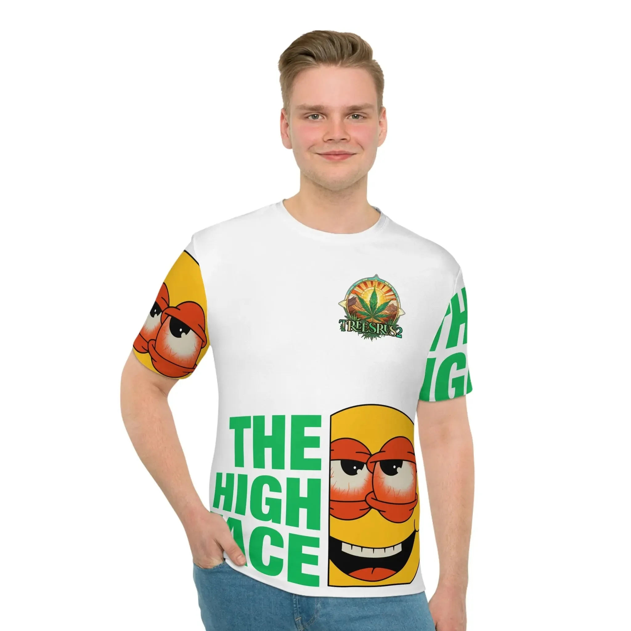 Treesrus2 The High Face Tee – Bold Graphics & Eco-Conscious Streetwear