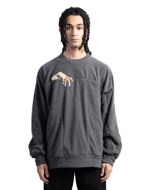 Undercover UC2C4809 Hand Pocket Crewneck Charcoal