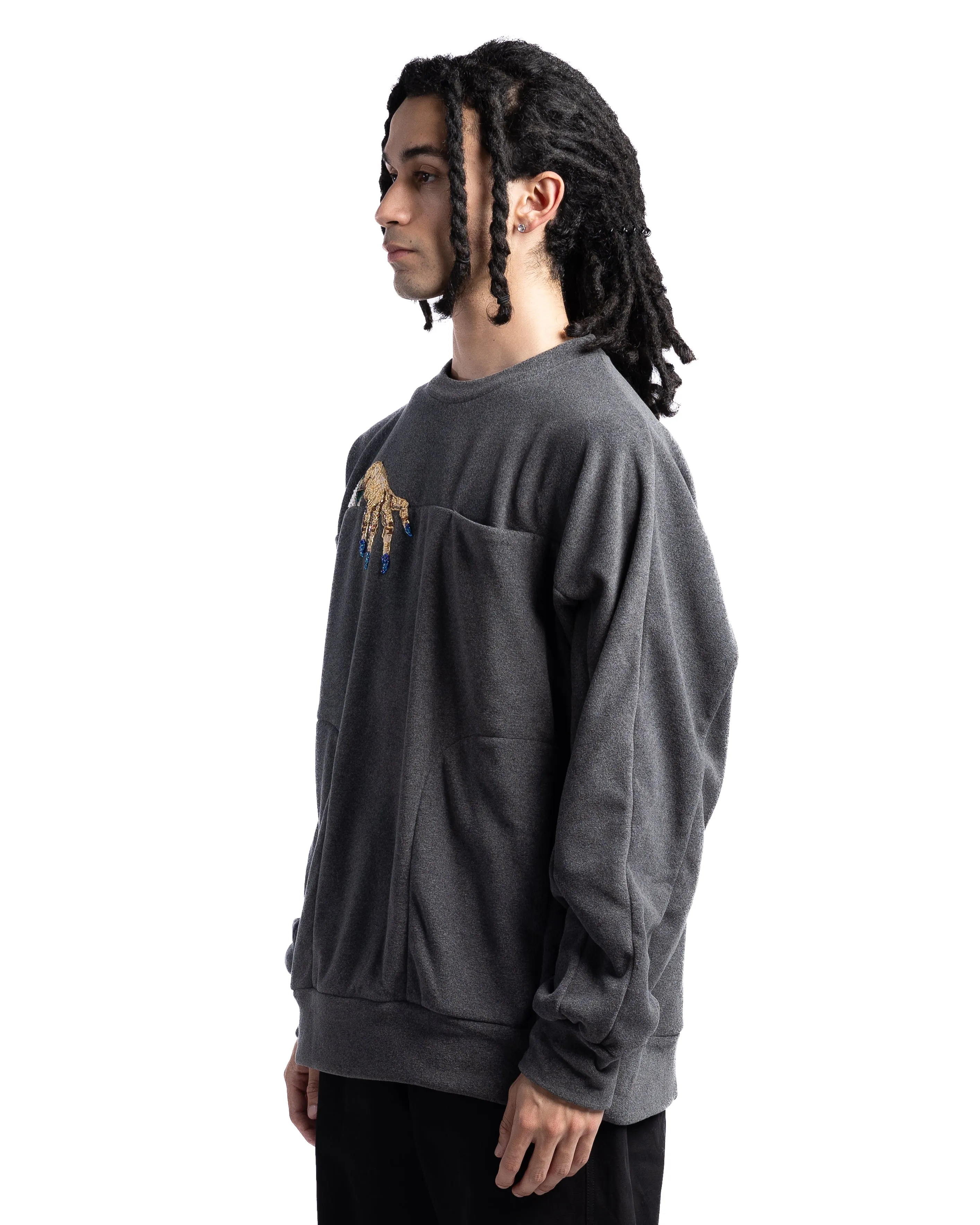 Undercover UC2C4809 Hand Pocket Crewneck Charcoal