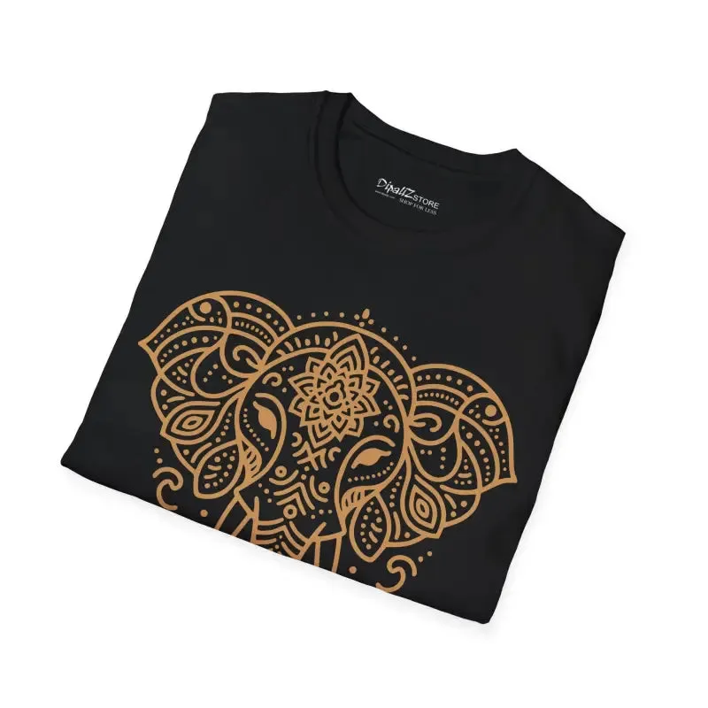 Unisex Softstyle t Shirt Mandala Elephant Vibes