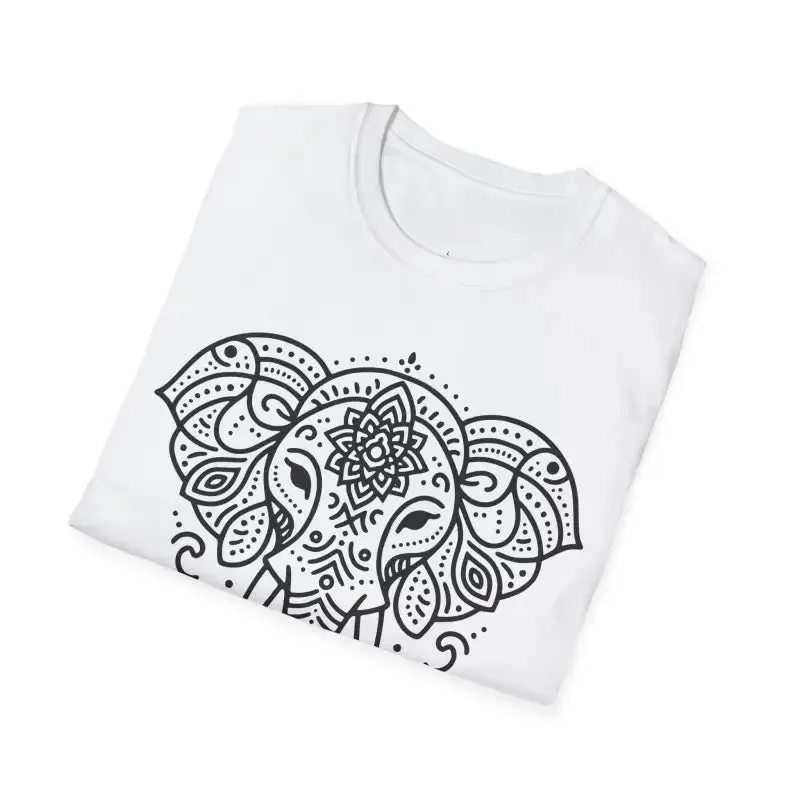 Unisex Softstyle t Shirt Mandala Elephant Vibes