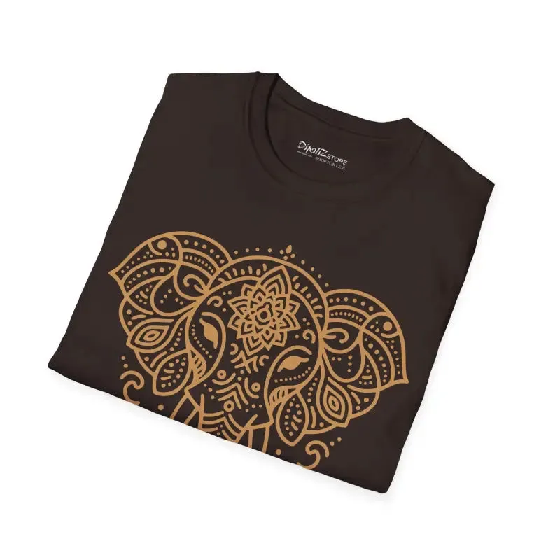 Unisex Softstyle t Shirt Mandala Elephant Vibes