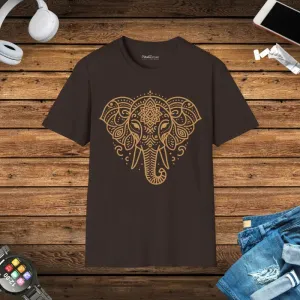 Unisex Softstyle t Shirt Mandala Elephant Vibes