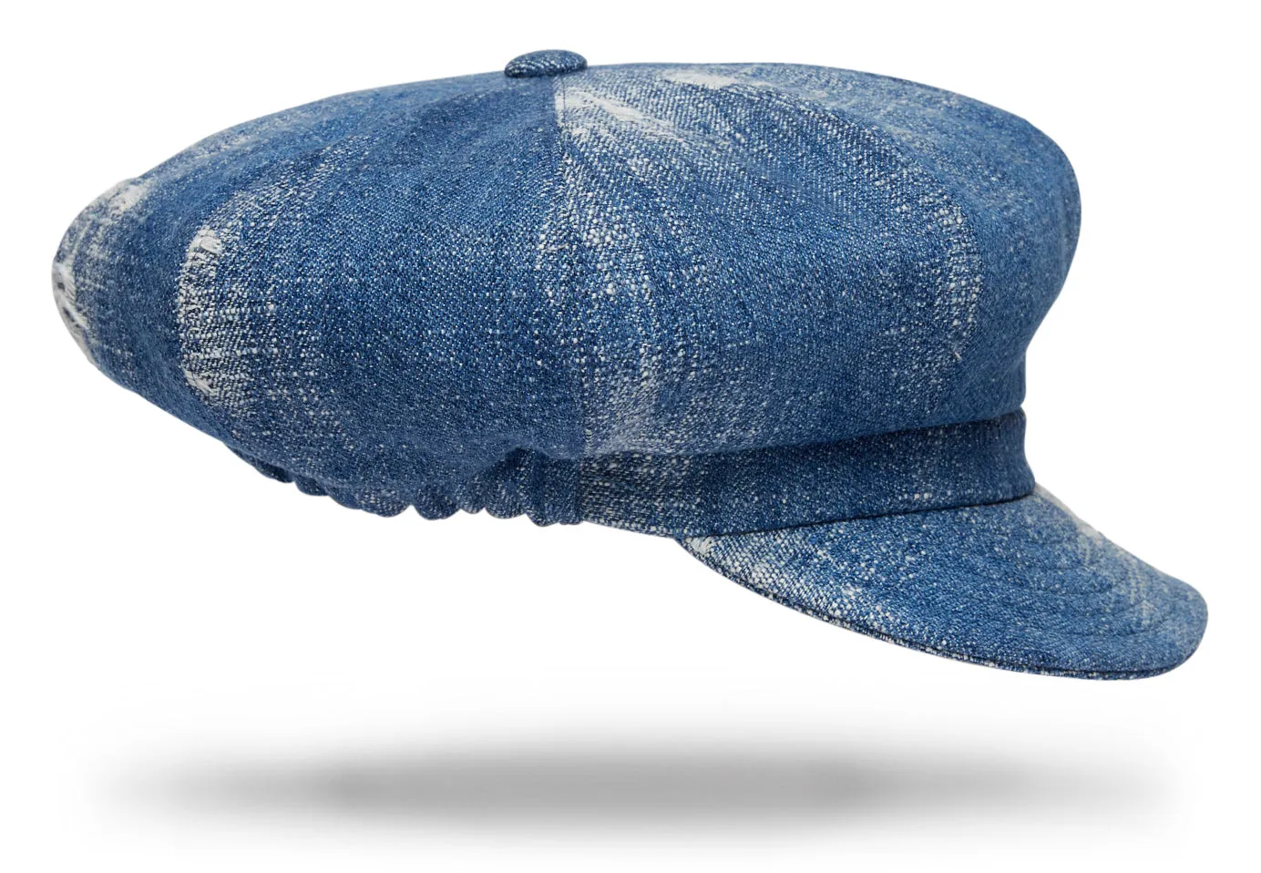 Upcycled Denim Newsboy Cap W