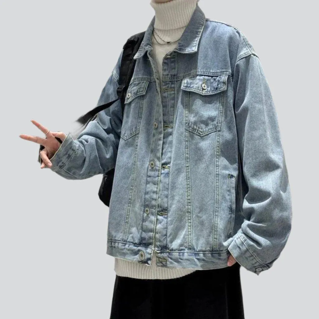 Urban color men denim jacket