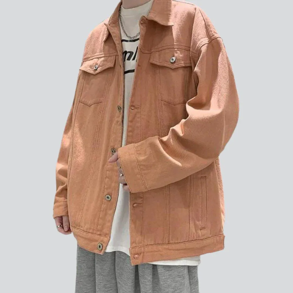 Urban color men denim jacket