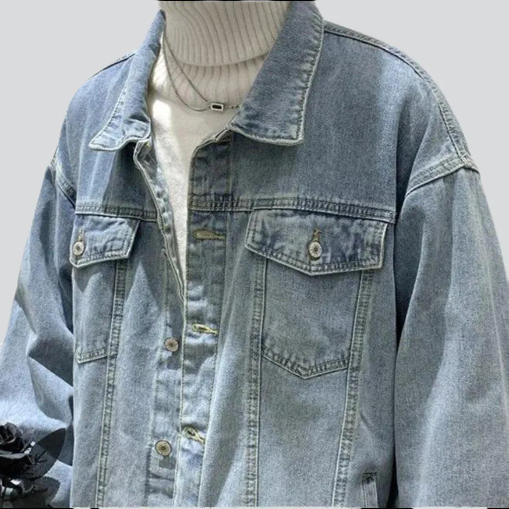 Urban color men denim jacket