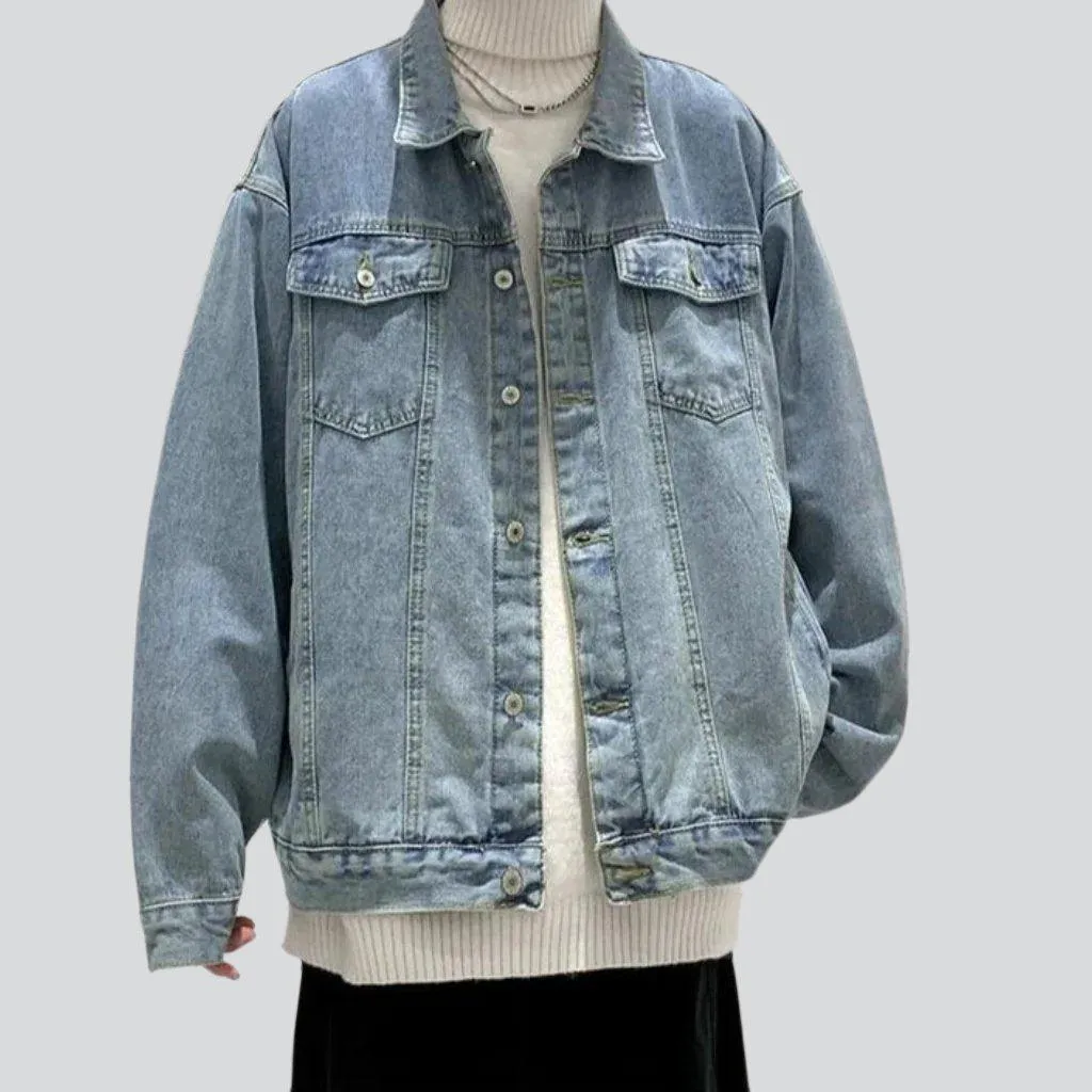 Urban color men denim jacket