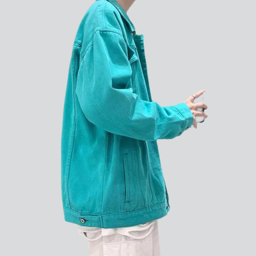 Urban color men denim jacket