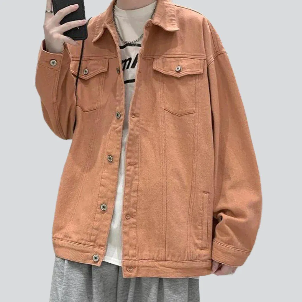 Urban color men denim jacket