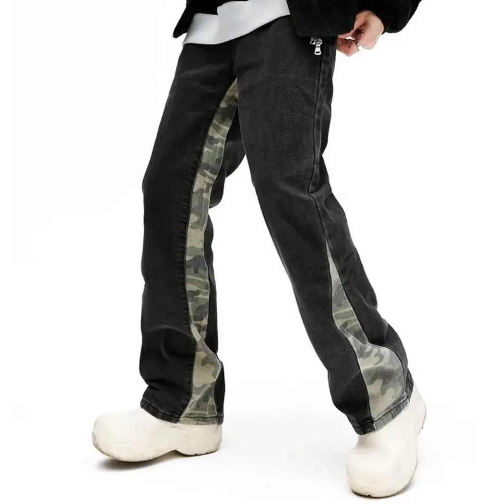 Urban High Street Paneled Contrast Jeans