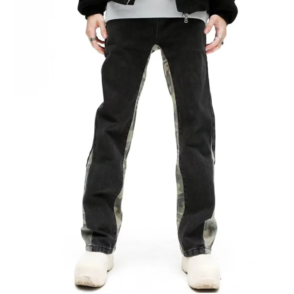 Urban High Street Paneled Contrast Jeans