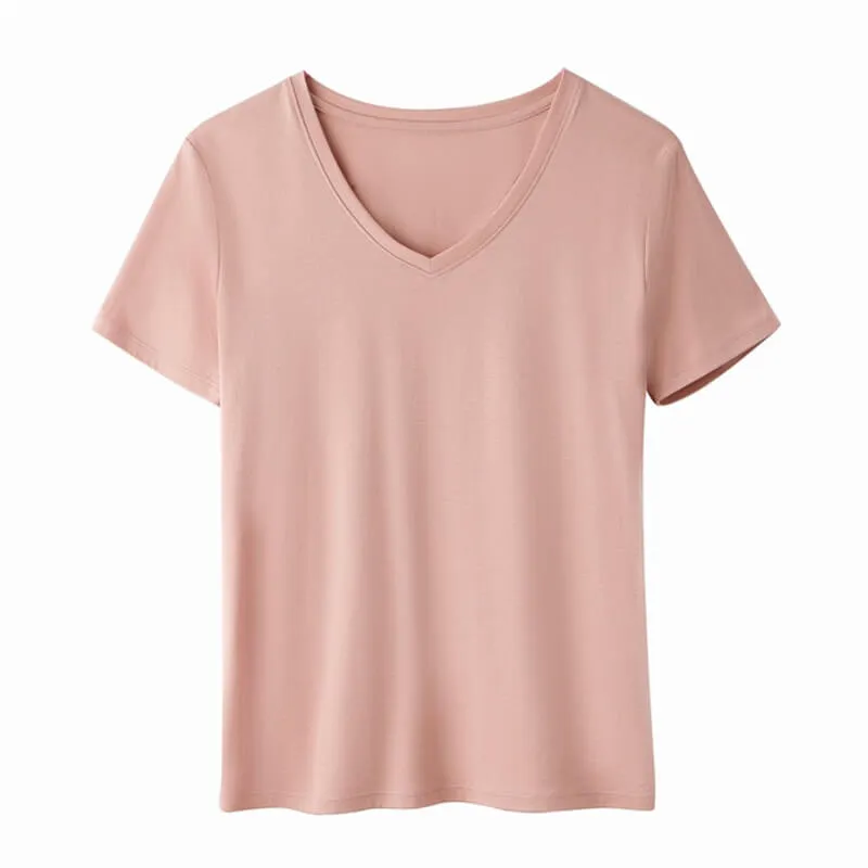 V Neck Cotton T-Shirt