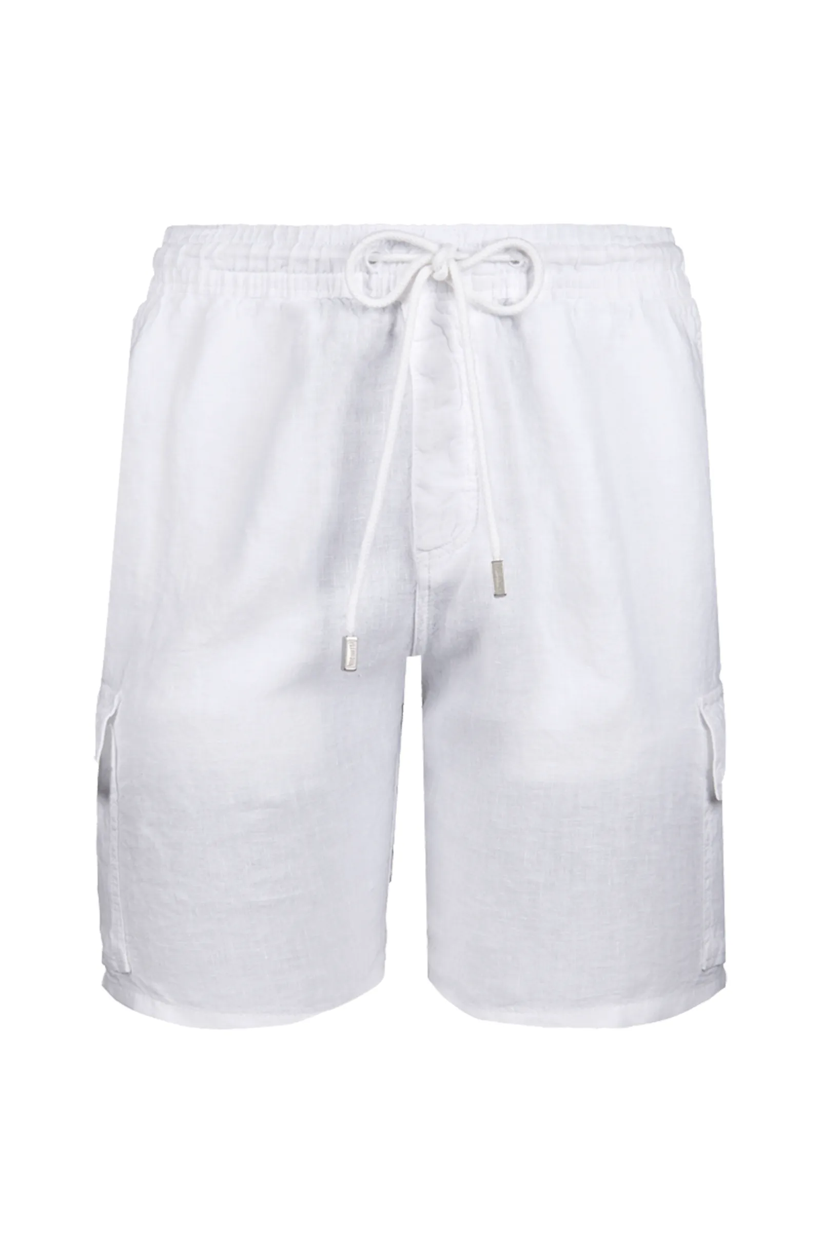 VILEBREQUIN Men Cargo Linen Bermuda Shorts Solid
