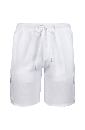 VILEBREQUIN Men Cargo Linen Bermuda Shorts Solid