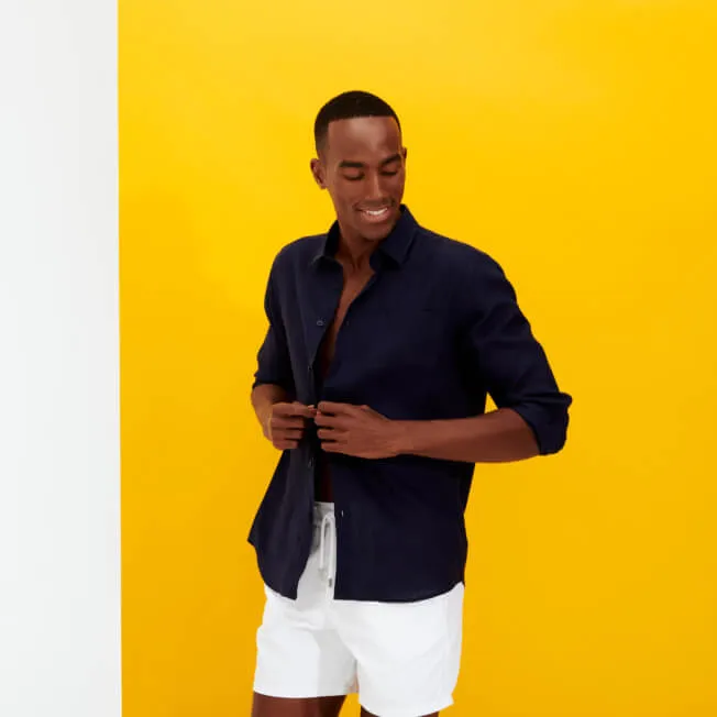 VILEBREQUIN Men Linen Shirt Solid