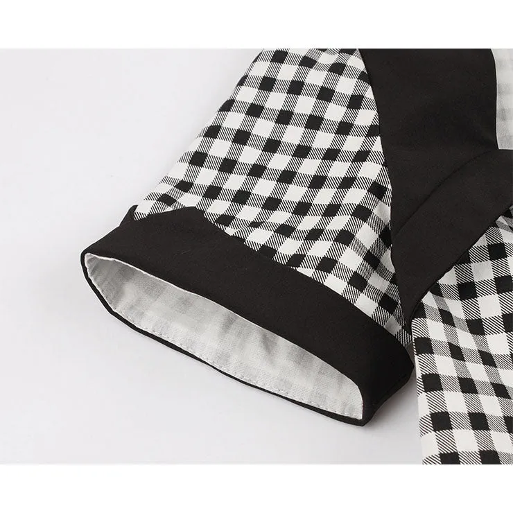 Vintage Black and White Check Dress
