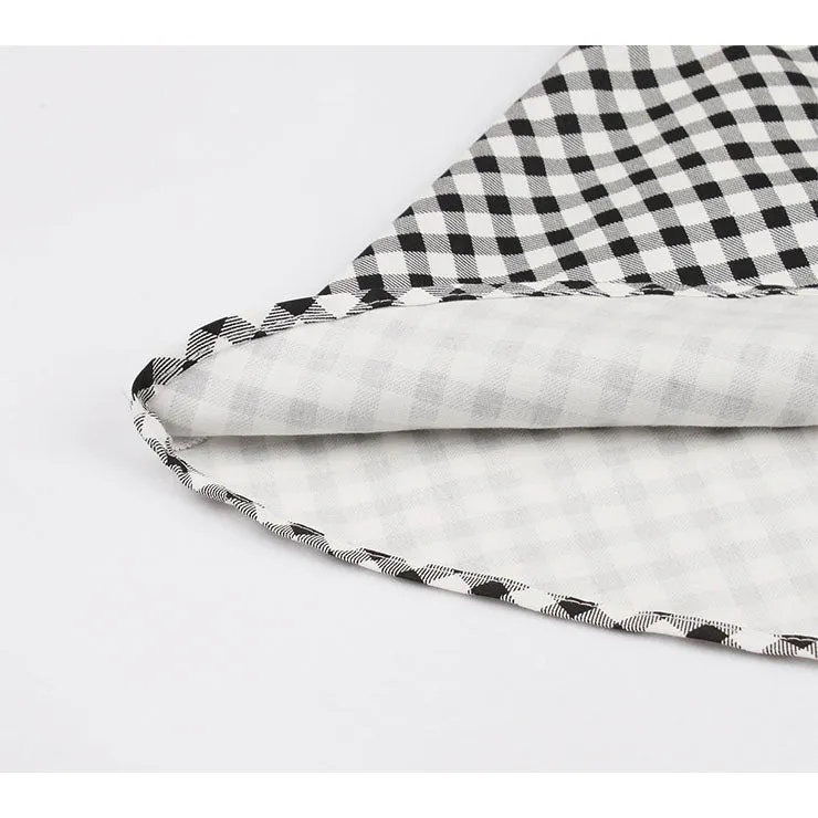 Vintage Black and White Check Dress