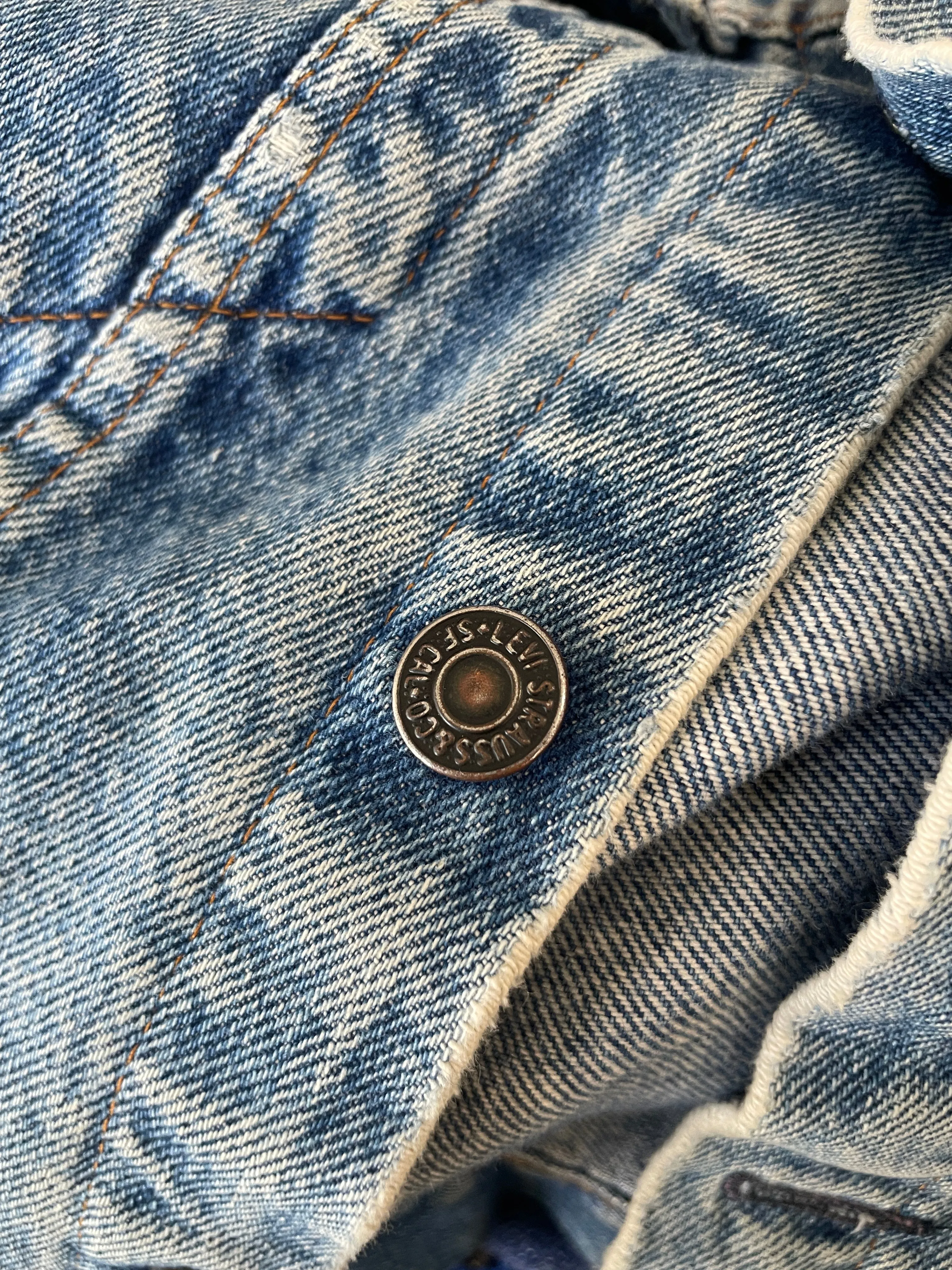 Vintage Levis Brooches and Sparklies Denim Jacket