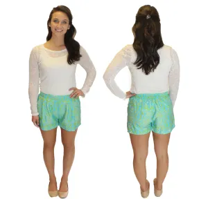 Virginia Shorts - Teal Print
