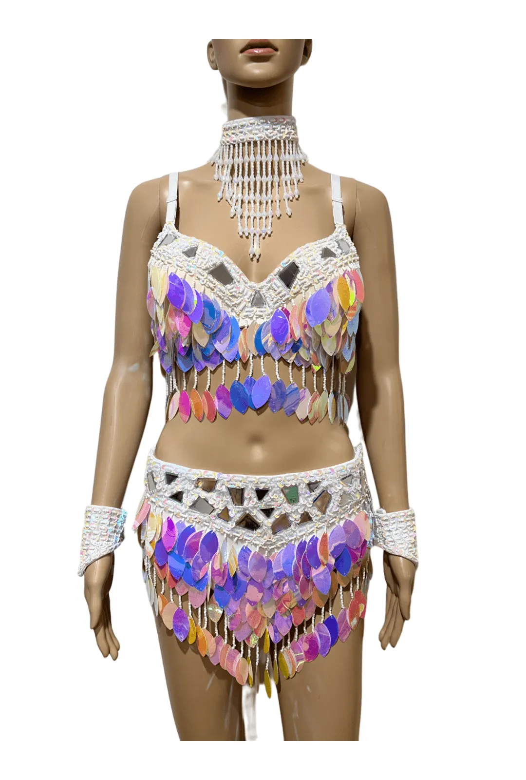 White & Iridescent Festival Set