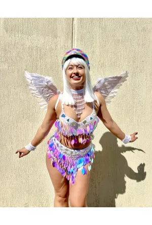White & Iridescent Festival Set