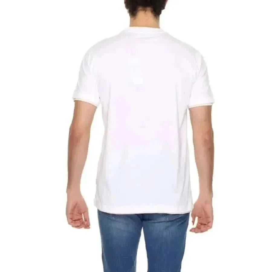 White Hamaki-ho Men's Cotton T-Shirt with Round Neck