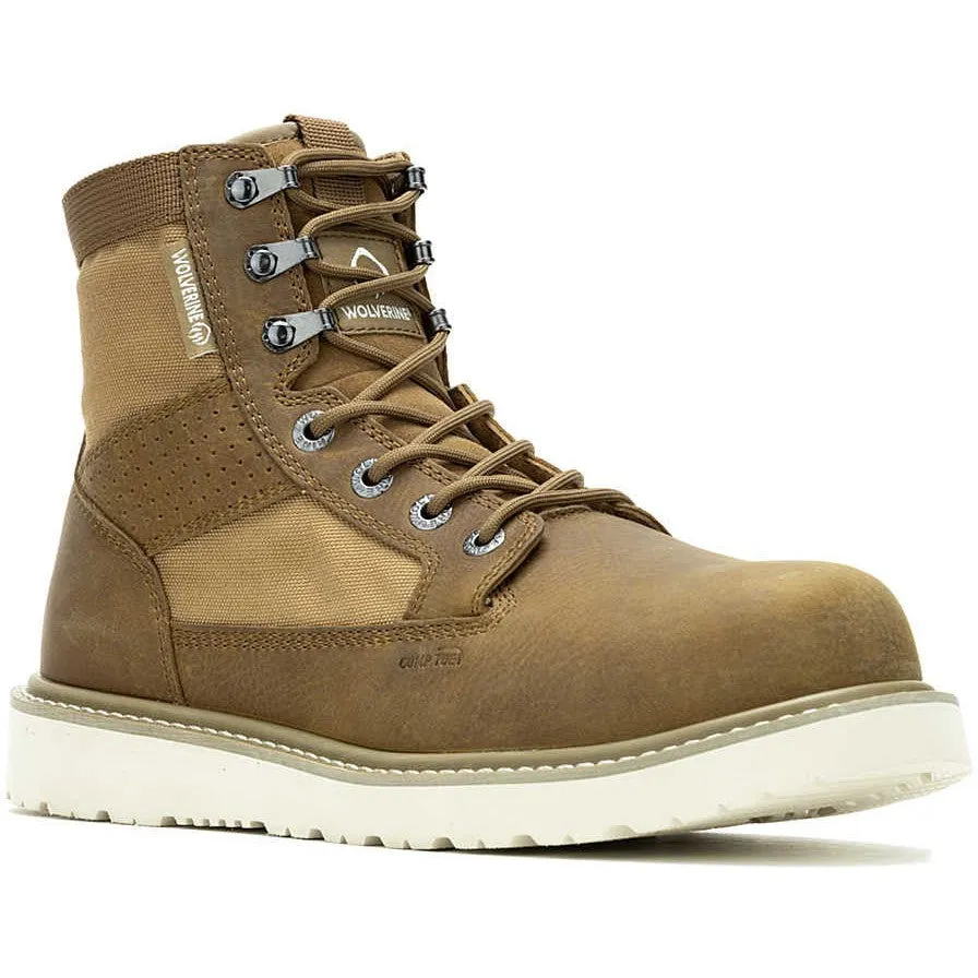 Wolverine Men's Trade Canvas 6" Comp Toe Wedge Work Boot- Coyote- W241061