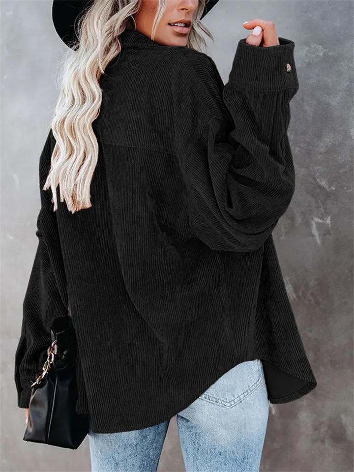 Women's Solid Color Simple Style Long-Sleeved Blouse
