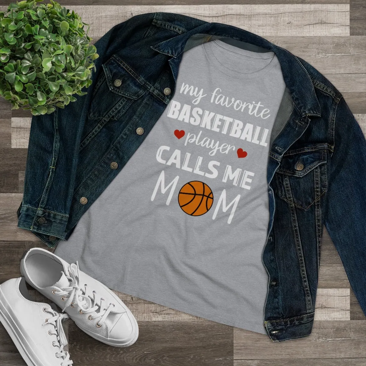 Women's Tee - My Favorite Basketball Player Calls Me Mom