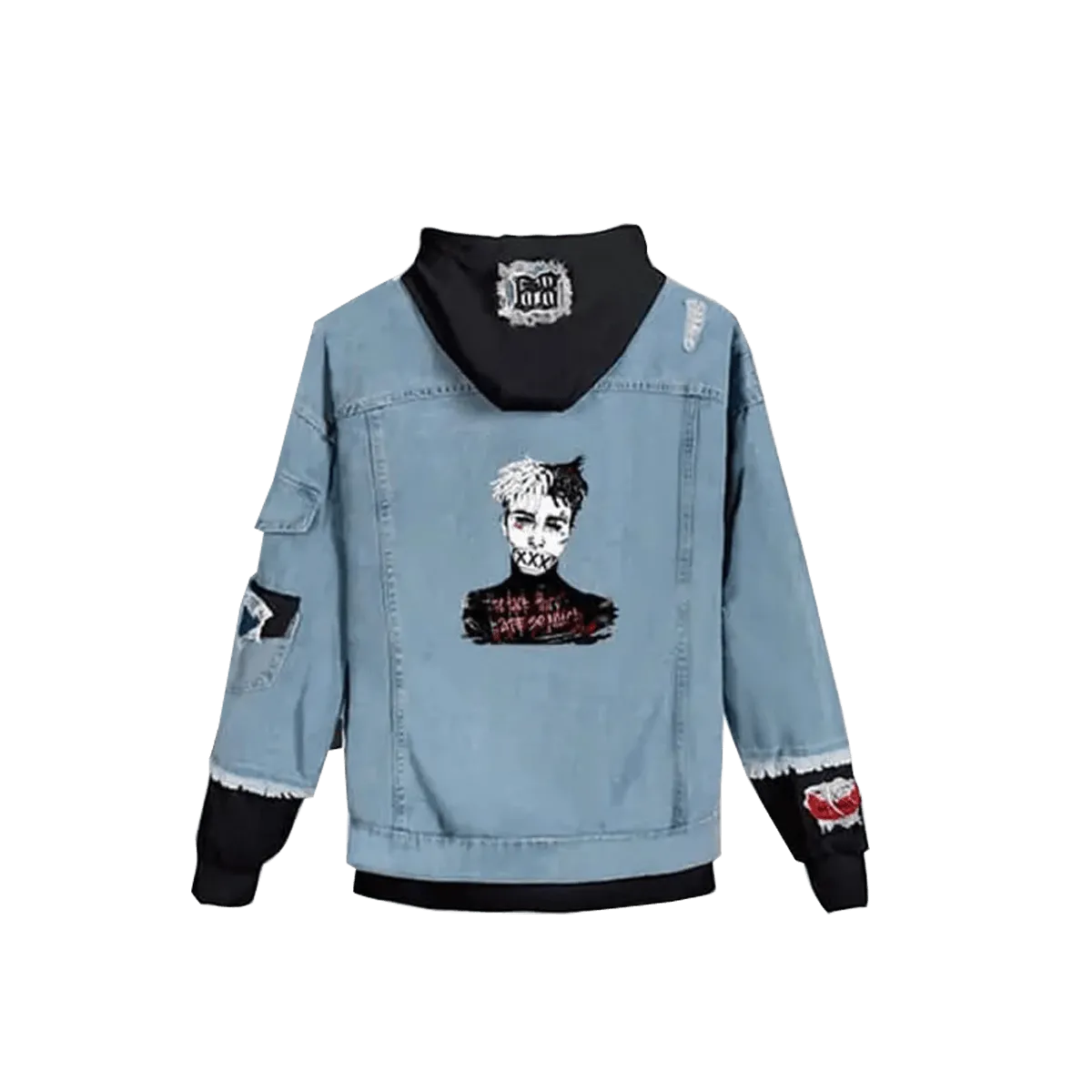 Xxxtentacion Printed Black Denim Jacket