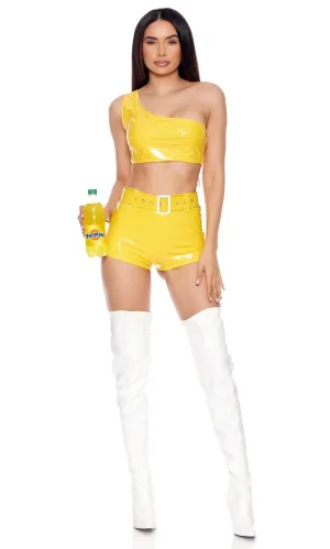 Yellow Flavor Sexy Soda Spokesmodel Costume