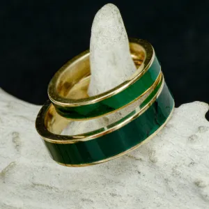 Yellow Gold & Imperial Jade Channel